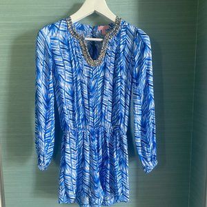 Lilly Pulitzer, XXS Blue Resort Mini Romper
